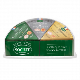 Coffret 3 Roqueforts 660g AOP Société